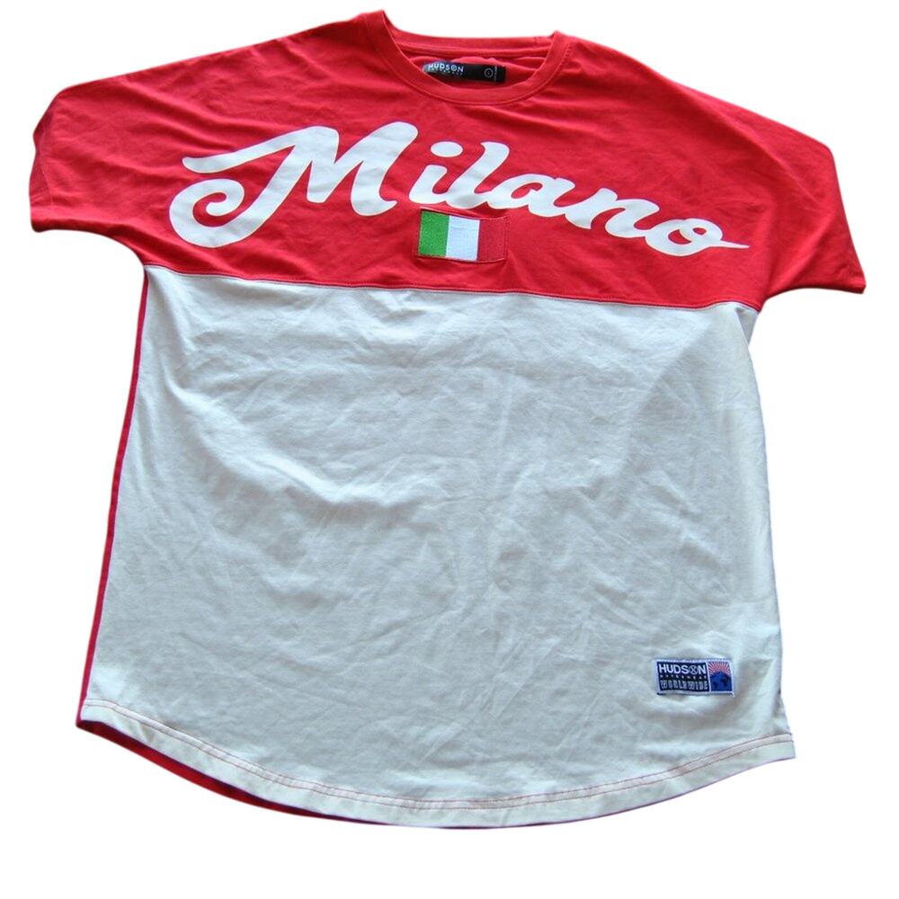 Welcome to Milano Italy Red Hudson Short Sleeve Shirt Large